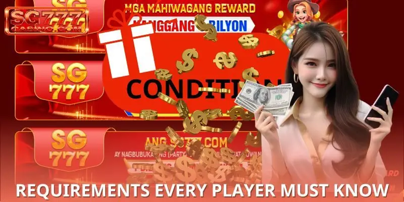 Claim conditions for SG777 Bonuses and Promotions Claim conditions for SG777 Bonuses and Promotions